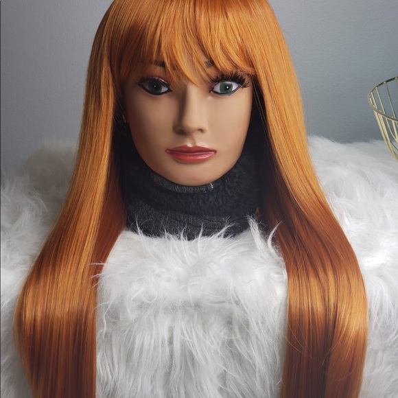 Synthetic orange Color Bangs for Drag cosplay costume party for women - Picture 3 of 4